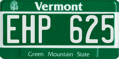 VT license plate EHP625