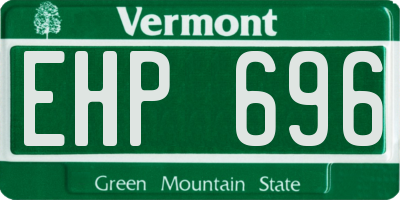 VT license plate EHP696