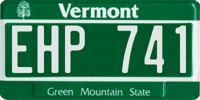 VT license plate EHP741