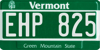 VT license plate EHP825