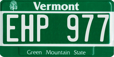 VT license plate EHP977