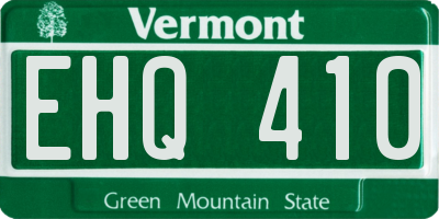 VT license plate EHQ410