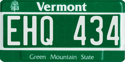 VT license plate EHQ434