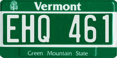 VT license plate EHQ461