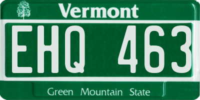 VT license plate EHQ463