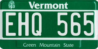 VT license plate EHQ565