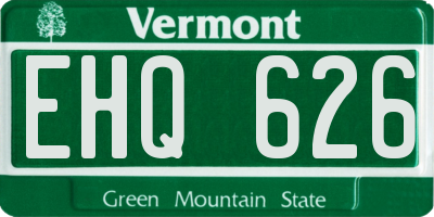 VT license plate EHQ626