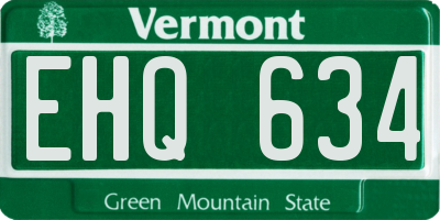 VT license plate EHQ634
