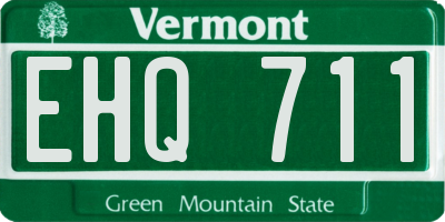 VT license plate EHQ711