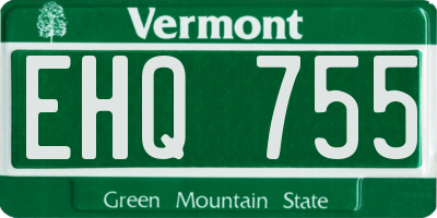 VT license plate EHQ755