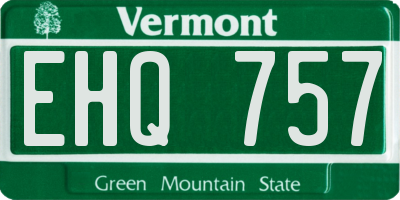 VT license plate EHQ757