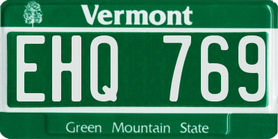VT license plate EHQ769