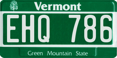 VT license plate EHQ786