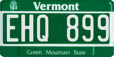 VT license plate EHQ899