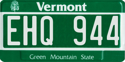 VT license plate EHQ944