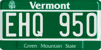 VT license plate EHQ950
