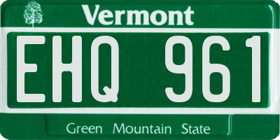 VT license plate EHQ961