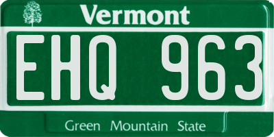VT license plate EHQ963