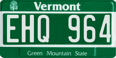 VT license plate EHQ964