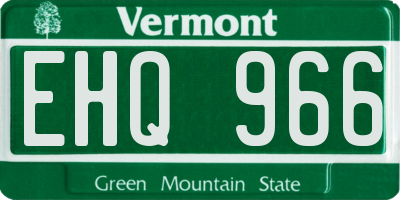 VT license plate EHQ966