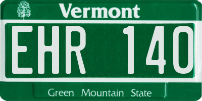 VT license plate EHR140