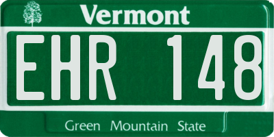 VT license plate EHR148