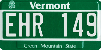 VT license plate EHR149