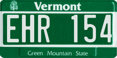 VT license plate EHR154