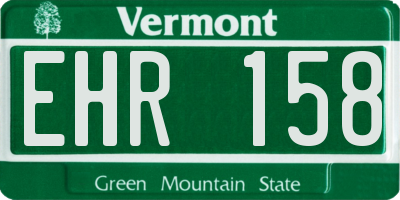 VT license plate EHR158
