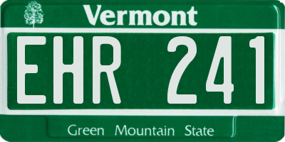 VT license plate EHR241