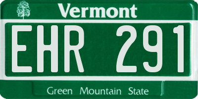 VT license plate EHR291