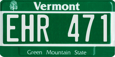 VT license plate EHR471