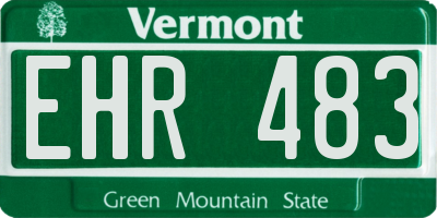 VT license plate EHR483