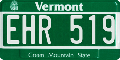 VT license plate EHR519