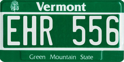 VT license plate EHR556