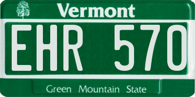 VT license plate EHR570
