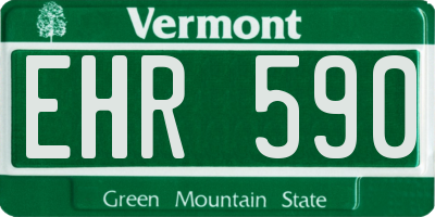 VT license plate EHR590