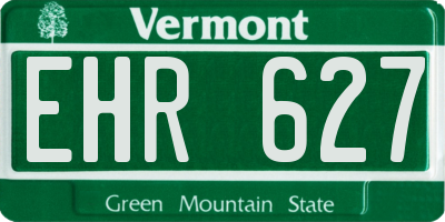 VT license plate EHR627