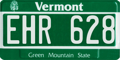 VT license plate EHR628