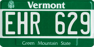 VT license plate EHR629