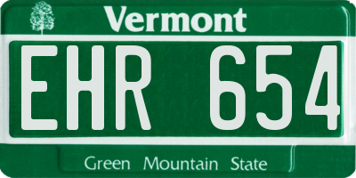VT license plate EHR654