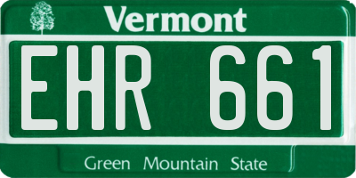 VT license plate EHR661