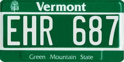 VT license plate EHR687
