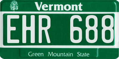 VT license plate EHR688