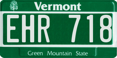 VT license plate EHR718