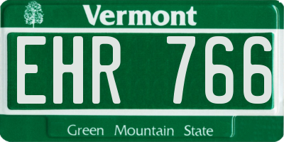 VT license plate EHR766