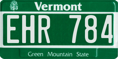 VT license plate EHR784