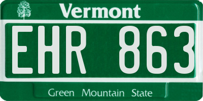 VT license plate EHR863