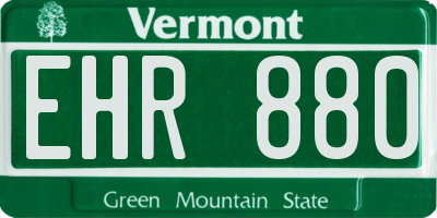 VT license plate EHR880