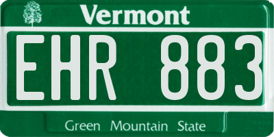 VT license plate EHR883
